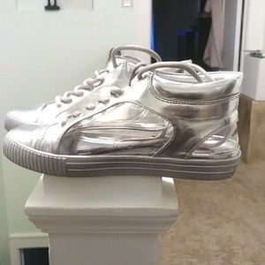 Bcbg clear mid top sneakers sho